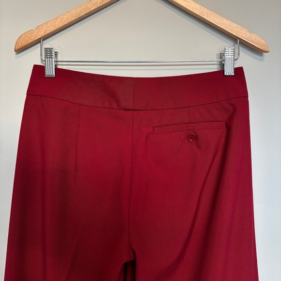 Jacob Size 5/6 Trousers Red Wide Leg Pants Business Chic Office Holiday Party - Picture 7 of 10